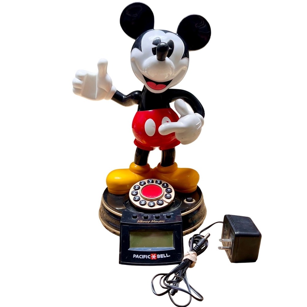 Vintage 90s Mickey Mouse Animated Landline Telephone Pacific Bell Disney